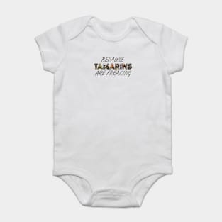 Because Tamarins are freaking awesome - wildlife oil painting word art Baby Bodysuit